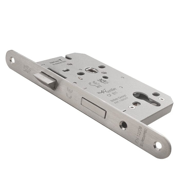Euro Profile Sashlock Radius Din Lock Eurospec Satin Stainless Steel 