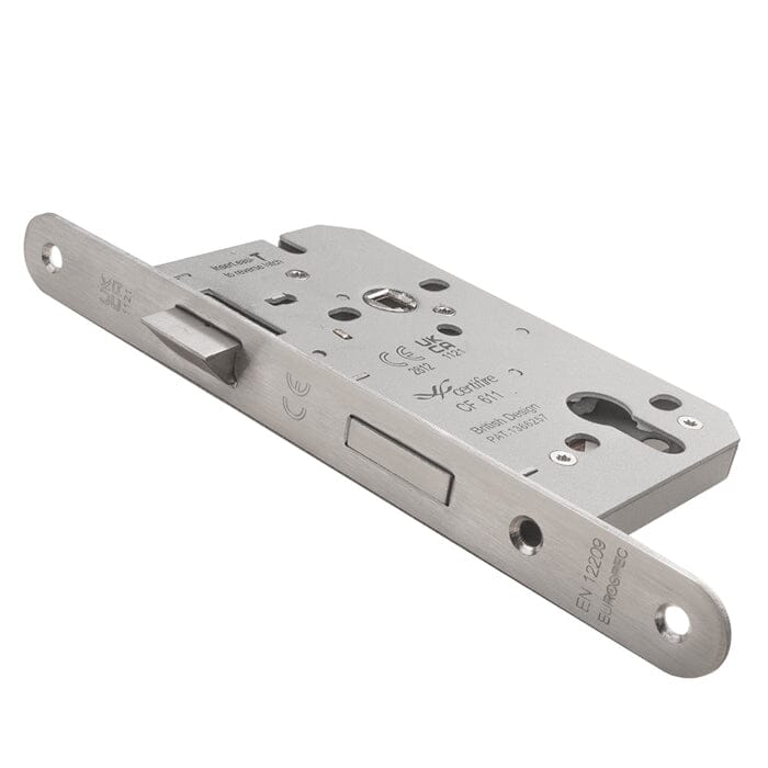 Euro Profile Sashlock Radius Din Lock Eurospec Satin Stainless Steel 