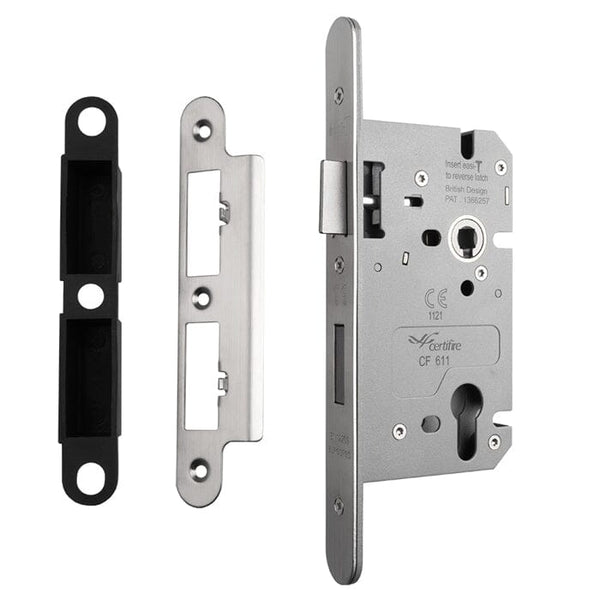 Easi-T Din Euro Profile Sashlock Radius Din Lock Eurospec Satin Stainless Steel 