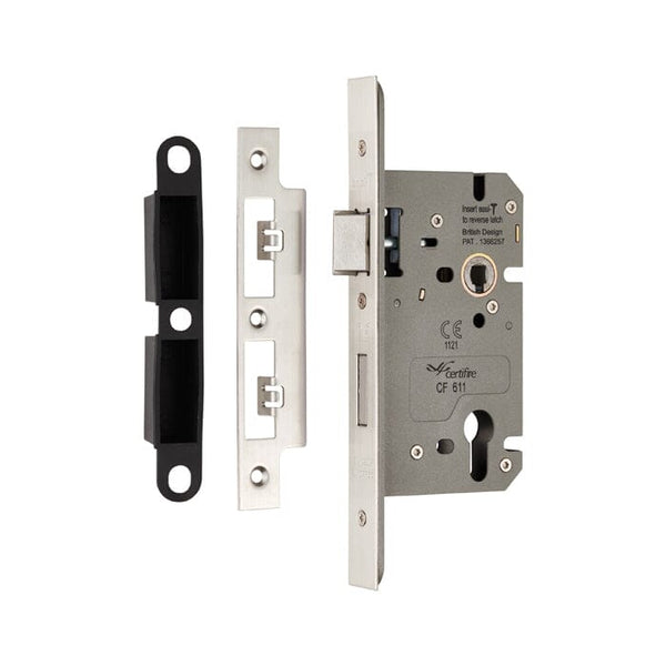 Easi-T Din Euro Profile Sashlock Din Lock Eurospec Satin Stainless Steel 