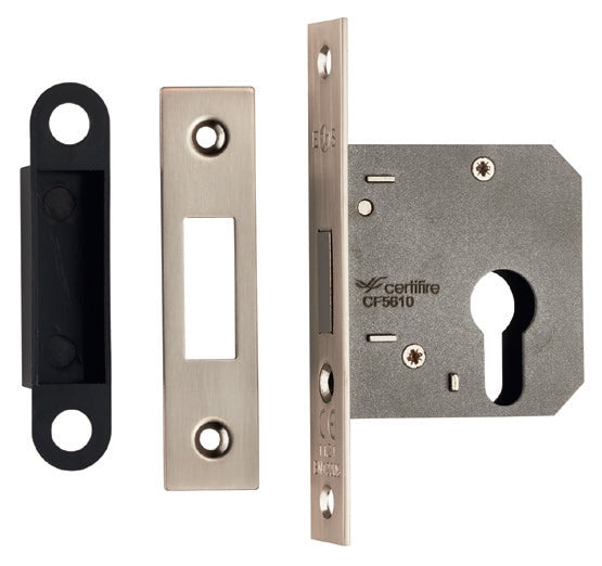 Easi-T Economy Euro Profile Deadlock 64mm Satin Nickel EDE5025SN