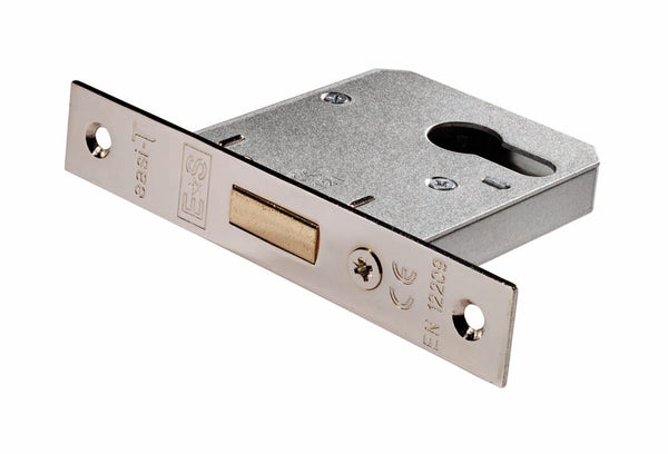 Easi-T Economy Euro Profile Deadlock 76mm Nickel Plate EDE5030NP