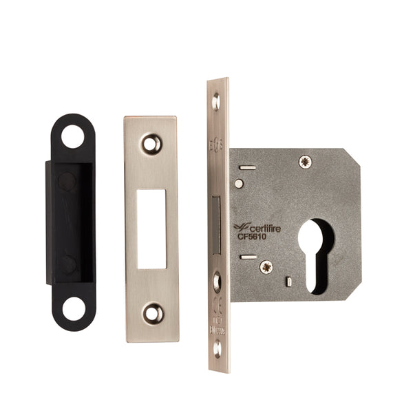 Easi-T Economy Euro Profile Deadlock 76mm Satin Nickel EDE5030SN