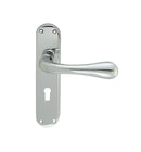 Astro Lever on Lock Backplate Lever On Backplate Manital Polished Chrome 