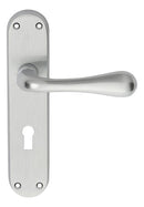 Astro Lever on Lock Backplate Lever On Backplate Manital Satin Chrome 