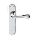 Astro Lever on Latch Backplate Lever On Backplate Manital Polished Chrome 