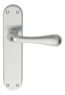 Astro Lever on Latch Backplate Lever On Backplate Manital Satin Chrome 
