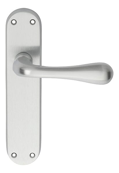 Astro Lever on Latch Backplate Lever On Backplate Manital Satin Chrome 
