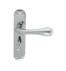 Astro Lever on WC Backplate Lever On Backplate Manital Polished Chrome 