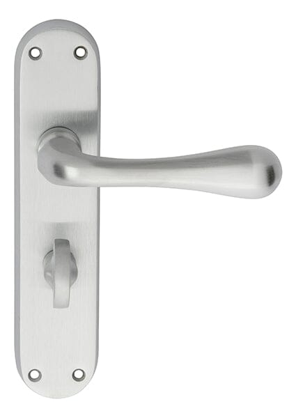 Astro Lever on WC Backplate Lever On Backplate Manital Satin Chrome 