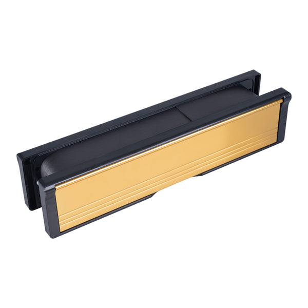 Intumescent Letterbox Assemblies 305mm Polished Gold ES306