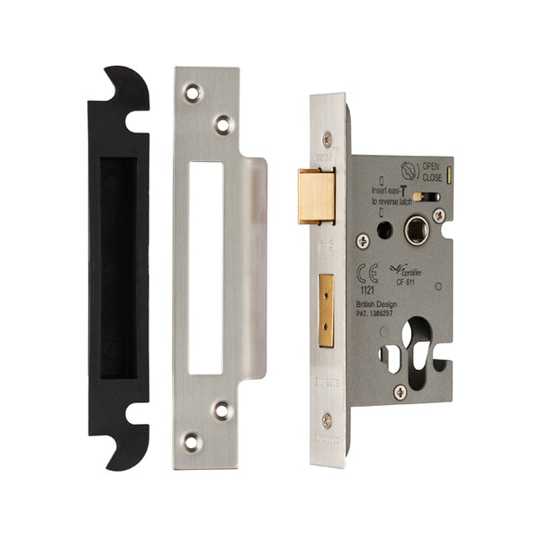 Euro Profile Sashlock 64mm Satin Stainless Steel ESS5025SSS