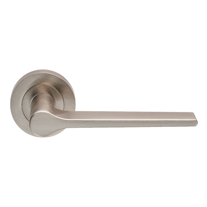Velino Lever on Round Rose (Latch & Hinges Included) Lever On Rose Carlisle Brass Satin Nickel 