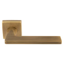 Volta Lever On Concealed Fix Push-On Square Rose (Latch & Hinges Included) Lever On Rose Carlisle Brass Antique Brass 