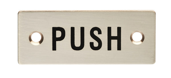 Push Symbol Sign Satin Stainless Steel FPA1302SSS