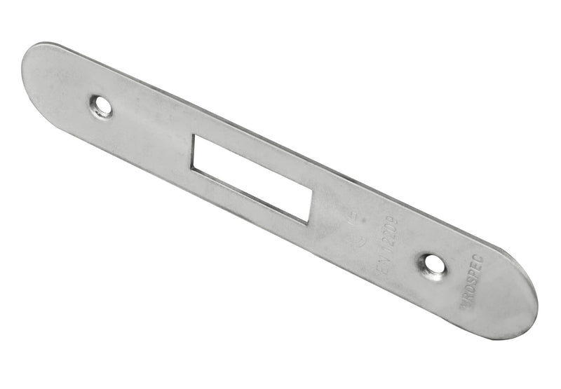 Easi T Forend Strikes & Fixing Pack Deadlocks Radius Forend Forend & Strike Eurospec Satin Stainless Steel 
