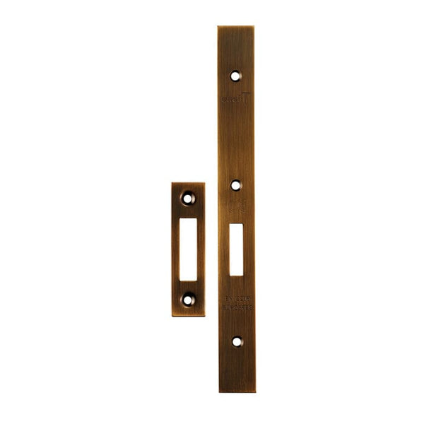 Din Deadlock Forend & Strike Pack Forend & Strike Eurospec Antique Brass 