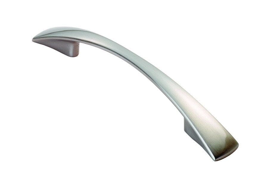 Waisted Flat Bow Handle 96mm Pull Handle Carlisle Brass Satin Nickel 
