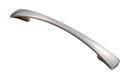 Waisted Flat Bow Handle 128mm Pull Handle Carlisle Brass Satin Nickel 