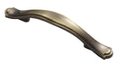 Stepped Edge Bow Handle 76mm Pull Handle Carlisle Brass Antique Burnished Brass 