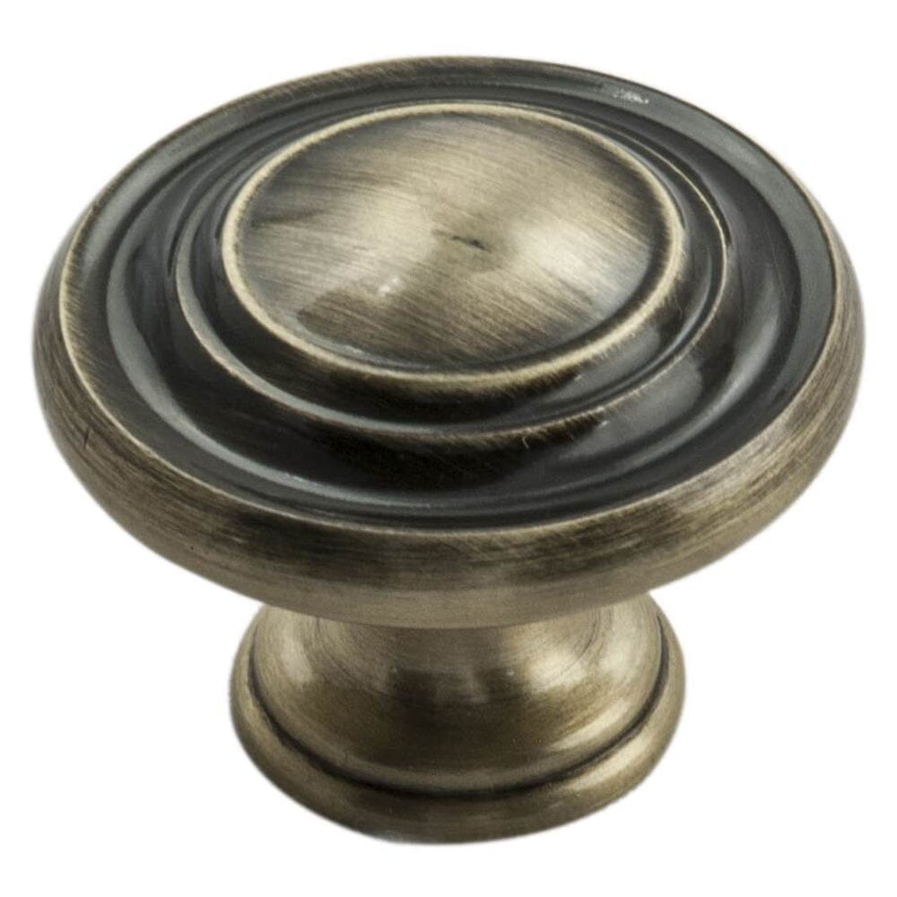 Traditional Pattern Knob 34mm Cupboard Knob Carlisle Brass Antique Brass 