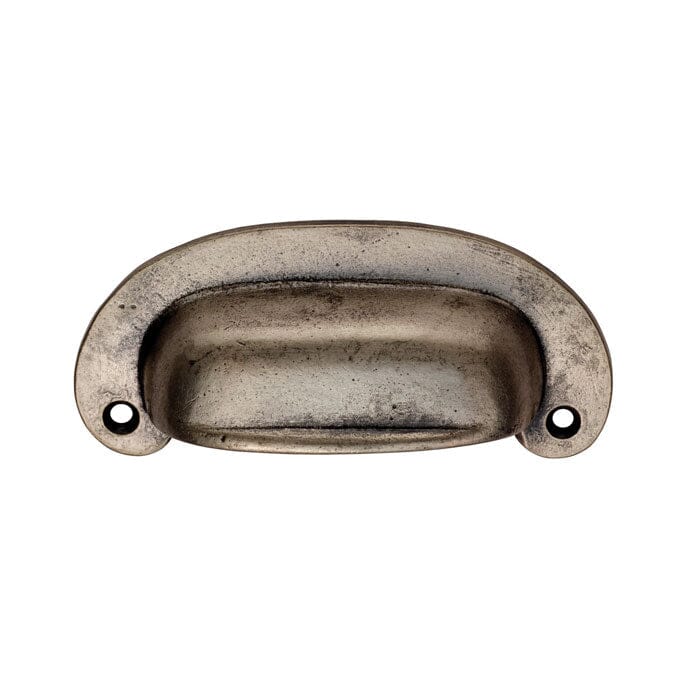 Oval Plate Cupboard Handle 86mm Cupboard Handle Carlisle Brass Pewter Effect 