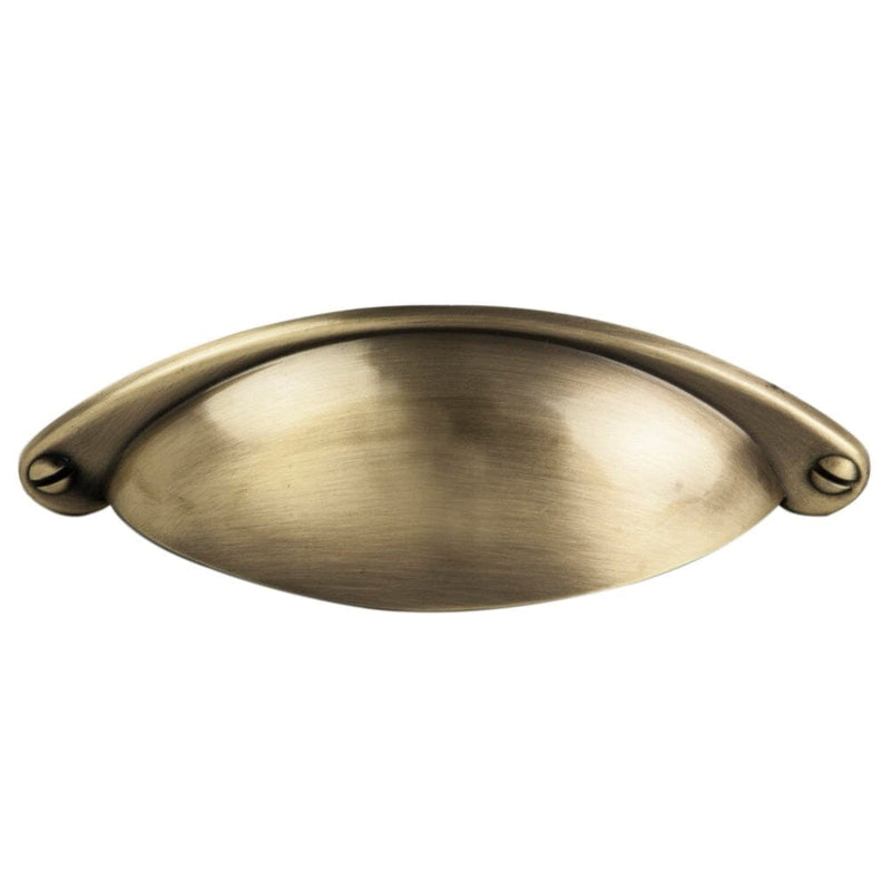 Cup Pattern Handle 64mm Cupboard Handle Carlisle Brass Antique Burnished Brass 