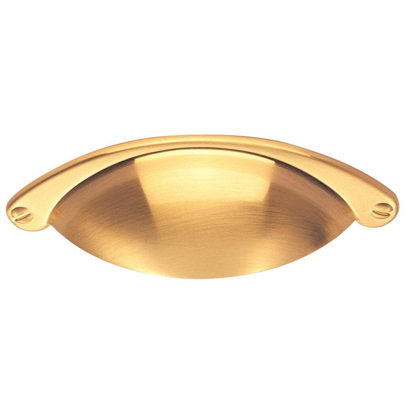 Cup Pattern Handle 64mm Cupboard Handle Carlisle Brass Satin Brass 