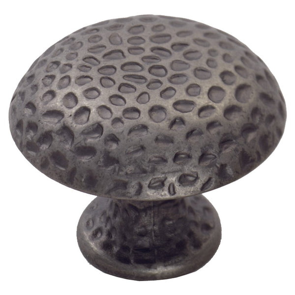 Hammered Finish Knob 38mm Cupboard Knob Carlisle Brass Antique Steel 