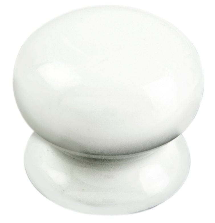 Porcelain Knob 45mm Cupboard Knob Carlisle Brass Porcelain White 