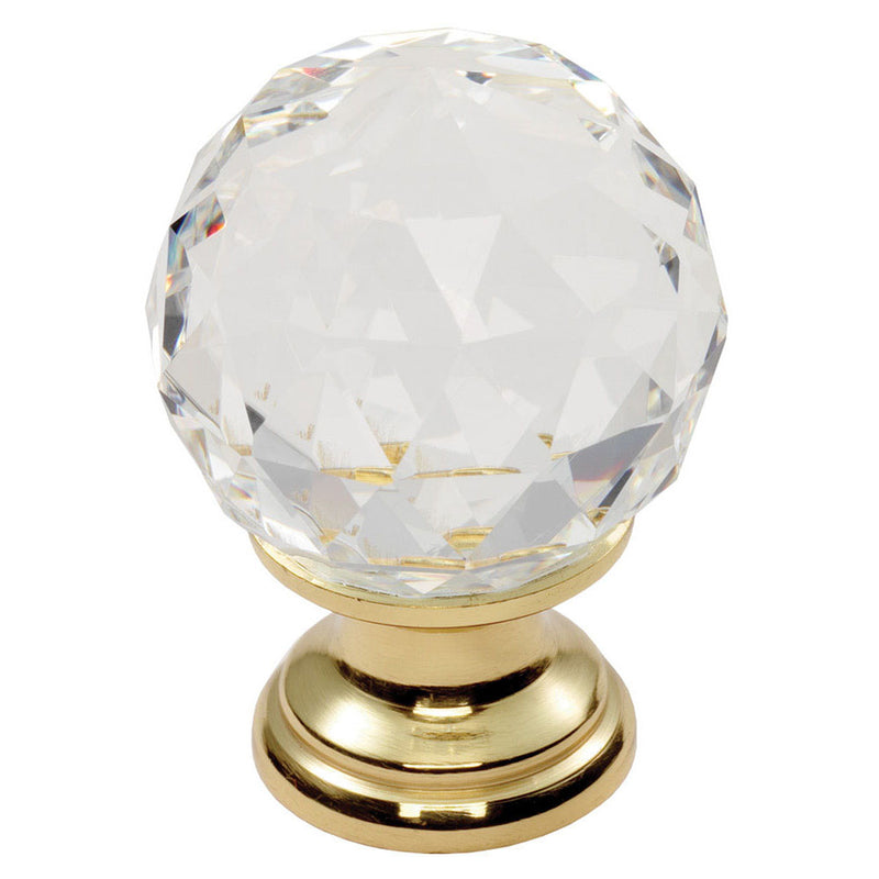 Clear Faceted Knob 35mm