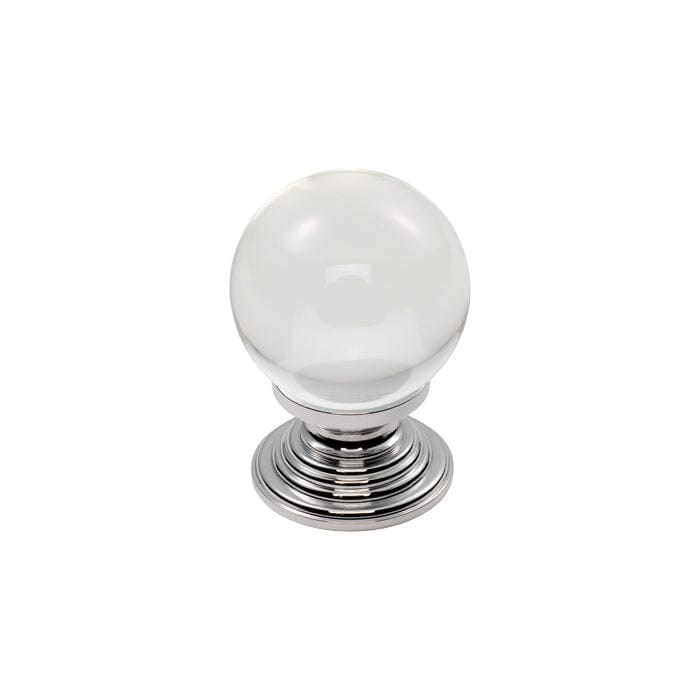 Clear Ball Knob 27mm Cupboard Knob Carlisle Brass Clear Translucent Chrome 