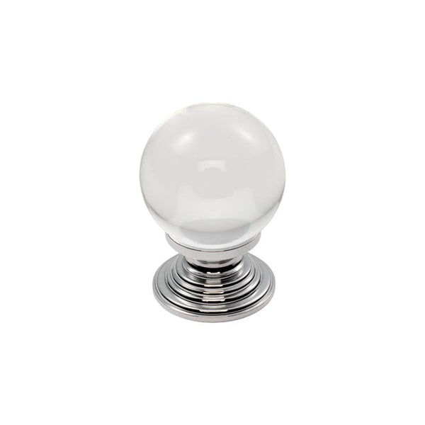 Clear Ball Knob 32mm Cupboard Knob Carlisle Brass Clear Translucent Chrome 