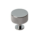Knurled Radio Knob Cupboard Knob Carlisle Brass Polished Chrome 