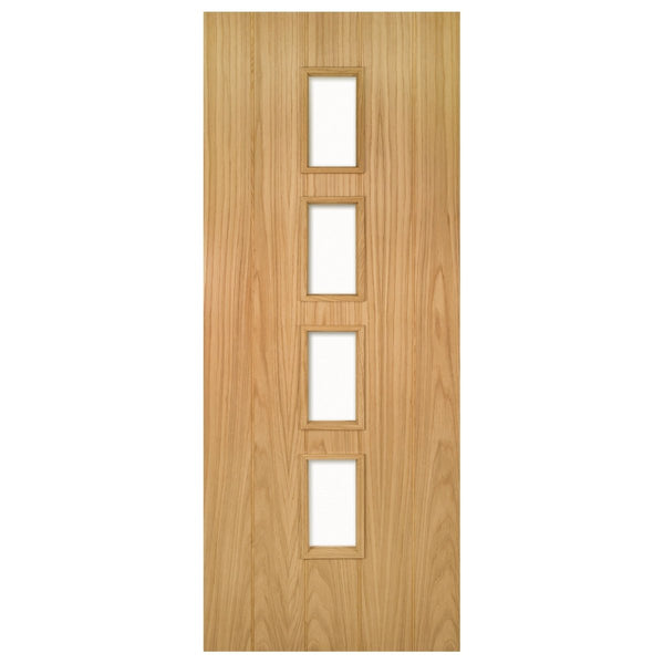 Galway Unfinished Oak Glazed Internal Fire Door - Door Station