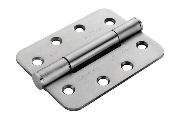 Grade 14 Concealed Bearing Triple Knuckle Hinge Radius Hinge Eurospec Satin Stainless Steel 