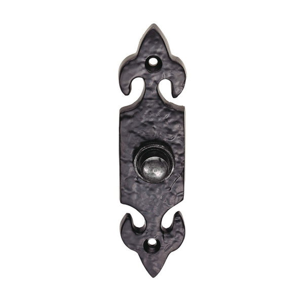 Fleur de Lys Bell Push Black Antique LF5534