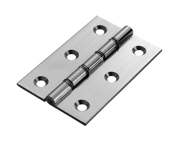 Double Steel Washered Brass Butt Hinge Polished Chrome HDSW1CP