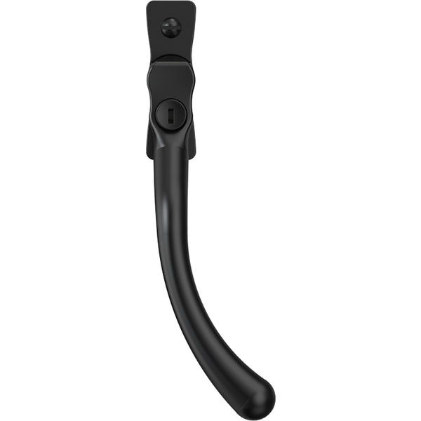 Mila Heritage Pear Drop Casement Handle Right hand Matt Black CB700572