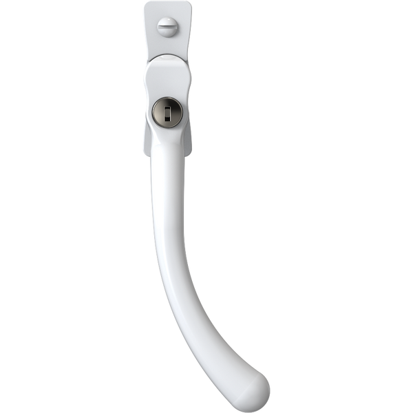 Mila Heritage Pear Drop Casement Handle Right hand White CB700602