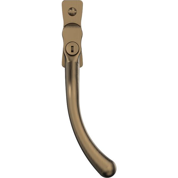 Mila Heritage Pear Drop Casement Handle Left hand Antique Bronze CB700753