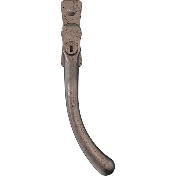 Mila Heritage Pear Drop Casement Handle Left hand Pewter Patina CB700723
