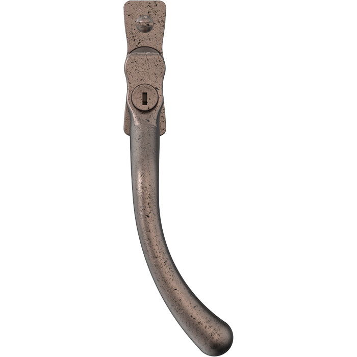 Mila Heritage Pear Drop Casement Handle Left hand Pewter Patina CB700723