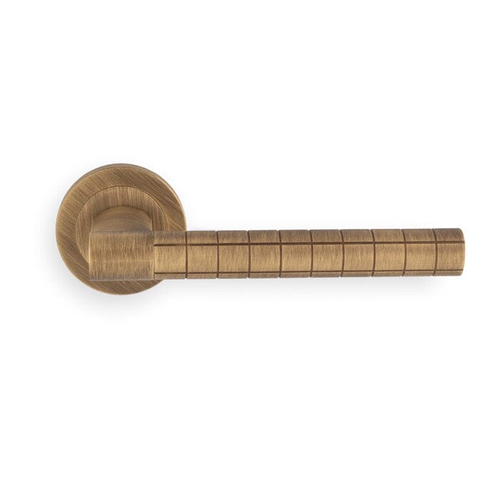 MANITAL hey quadra lever handle on threaded round rose bgo () Lever On Rose Manital Antique Brass 