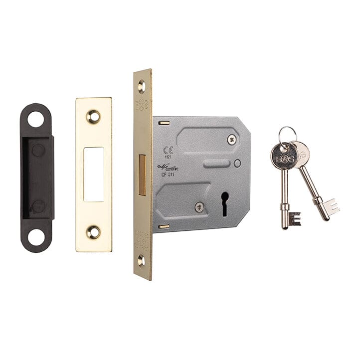 Lever Deadlock 76mm Dead Lock Eurospec Electro Brassed 