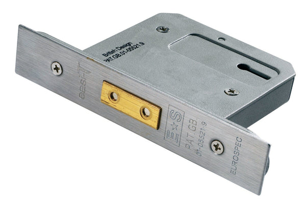 Easi-T 3 Lever Deadlock 76mm Dead Lock Eurospec Satin Stainless Steel 