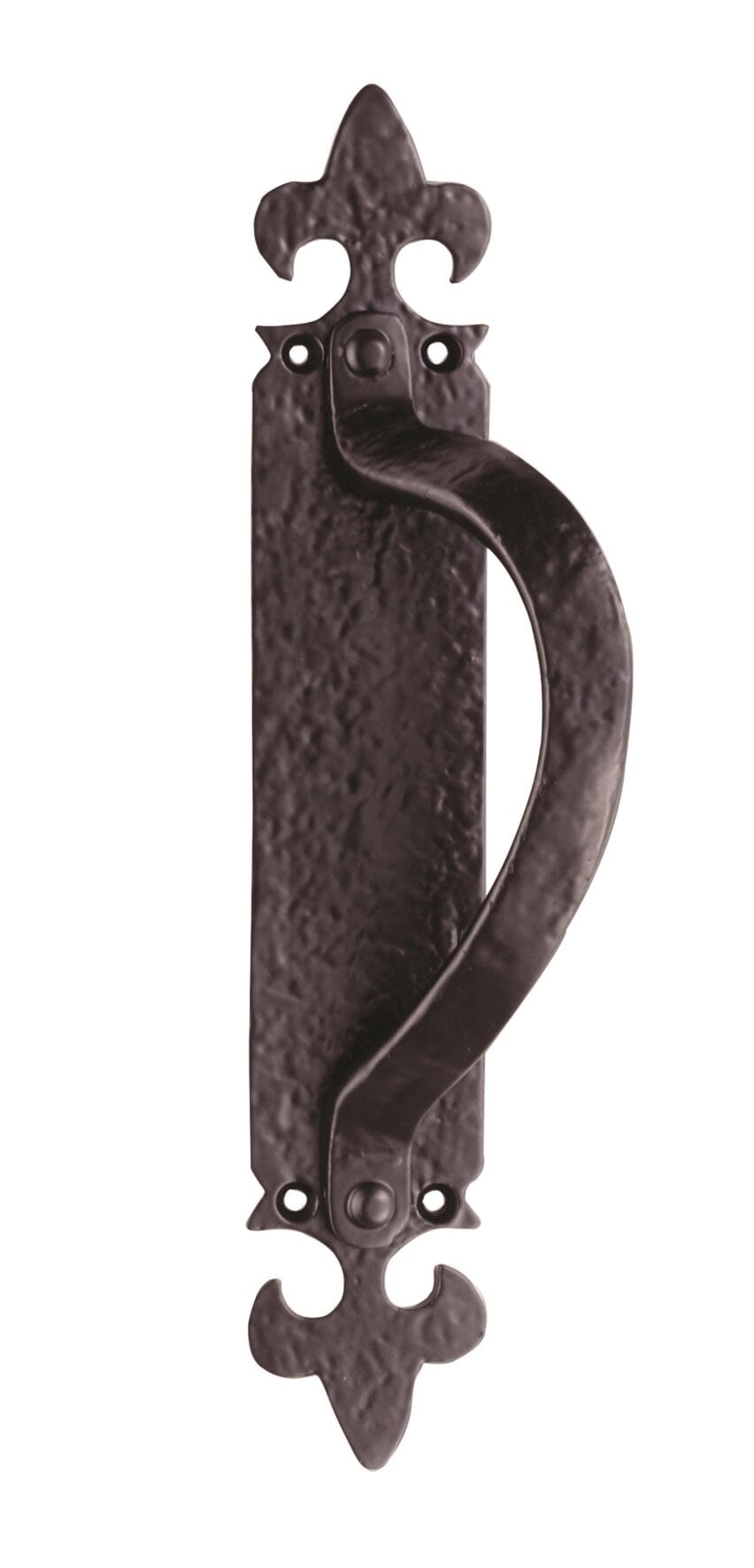 Offset Pull Handle on Backplate Right Hand Forged Carlisle Brass Black Antique 