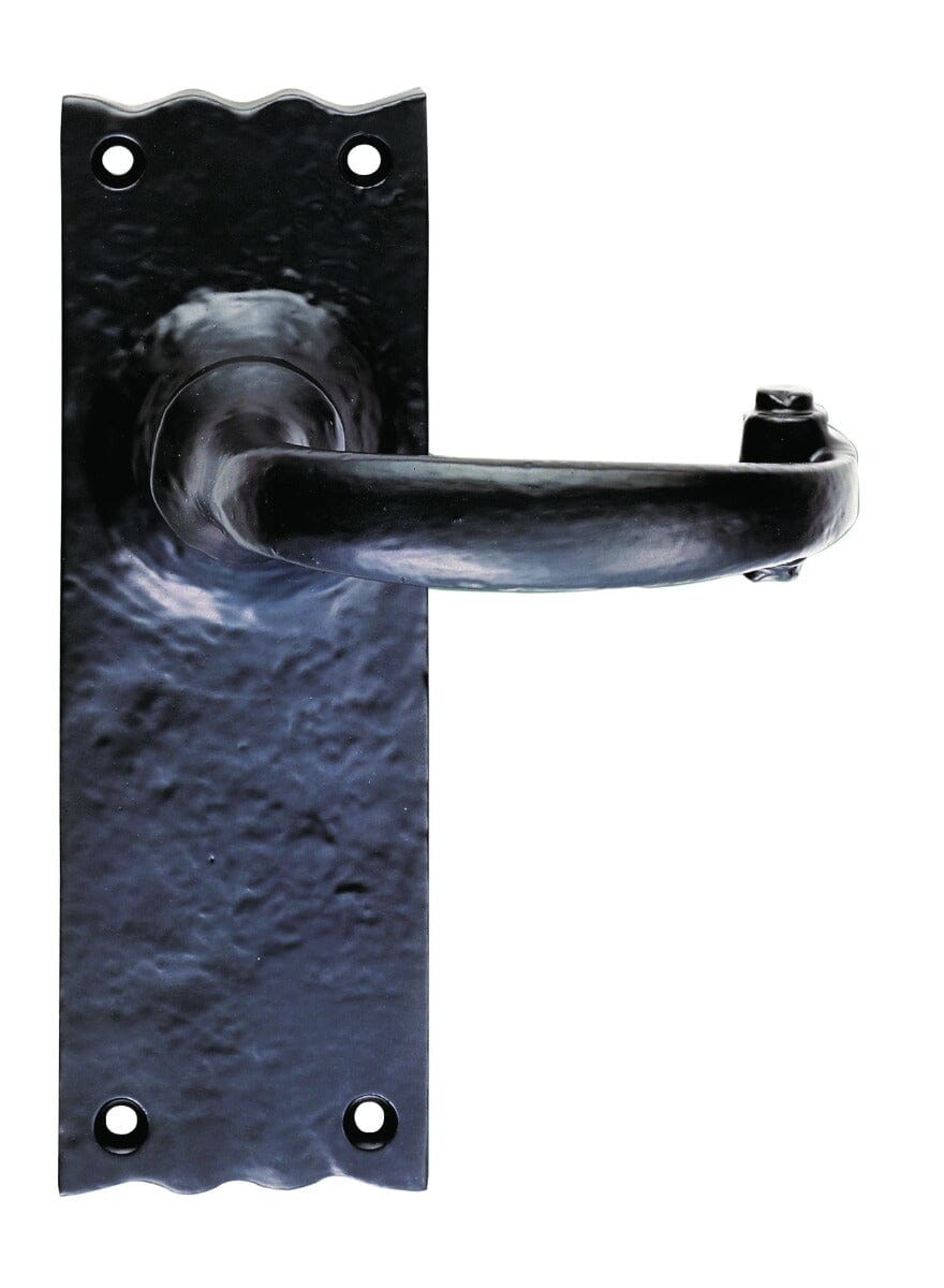 Traditional Lever on Latch Backplate (Latch & Hinges Included) Lever On Backplate Carlisle Brass Black Antique 