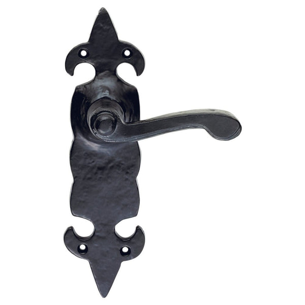 Fleur de Lys Lever on Latch Backplate