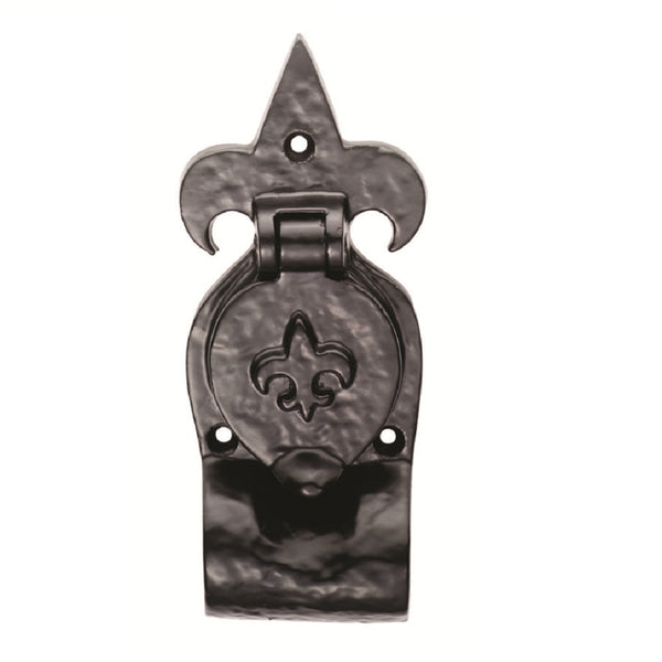 Fleur de Lys Rim Cylinder Pull Black Antique LF5543